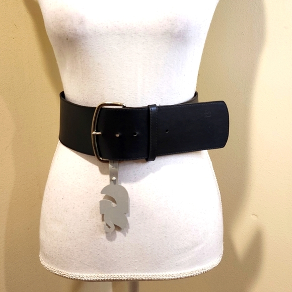 Gloria Vanderbilt Accessories - Gloria Vanderbilt Black Leather Belt with Silver Buckle